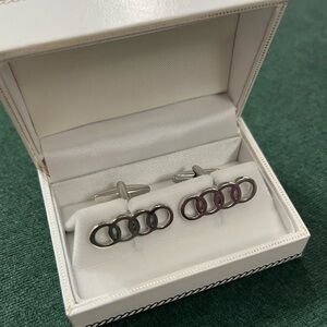 Luxury Auto-Inspired Silver Cufflinks- Gift box included!